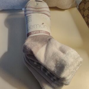 Lemon Super Soft Women's Socks - Cream and Pink